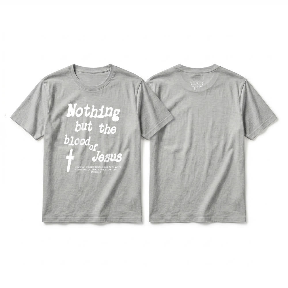 Christianartworkshop T-shirt premium à manches courtes « Rien que le sang de Jésus » - Gris - 2XL - image 19