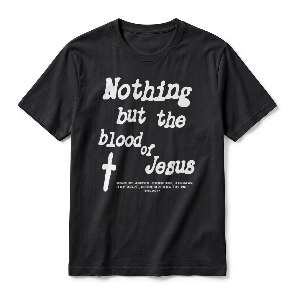 Christianartworkshop T-shirt premium à manches courtes « Rien que le sang de Jésus » - image 5