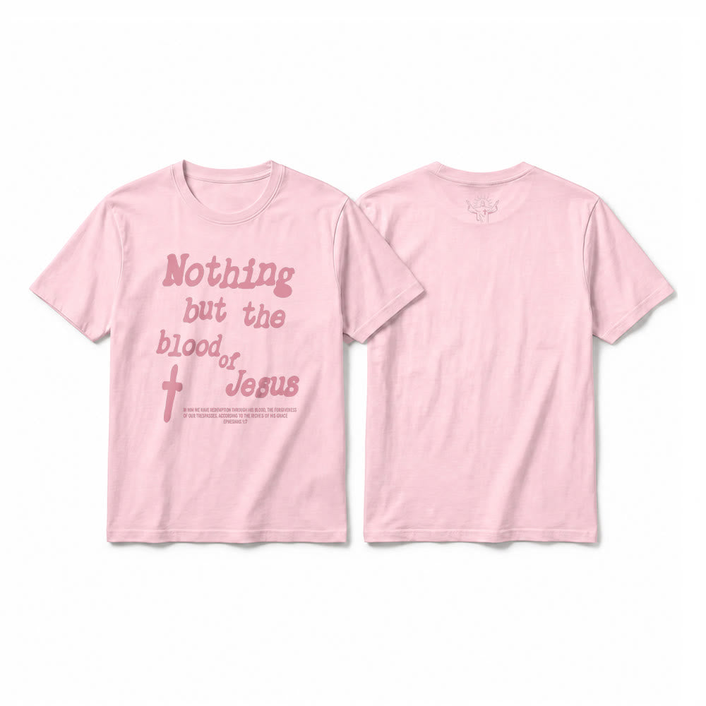 Christianartworkshop T-shirt premium à manches courtes « Rien que le sang de Jésus » - Rose - 2XL - image 25