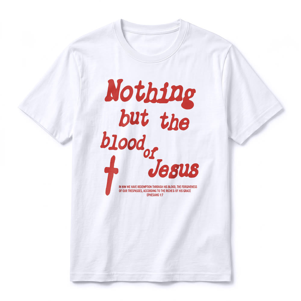 Christianartworkshop T-shirt premium à manches courtes « Rien que le sang de Jésus » - image 2