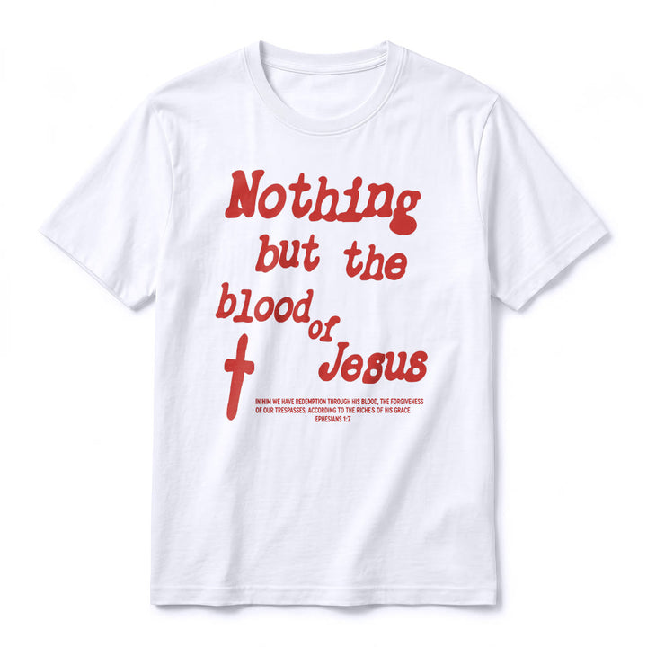 Christianartworkshop T-shirt premium à manches courtes « Rien que le sang de Jésus » - image 2