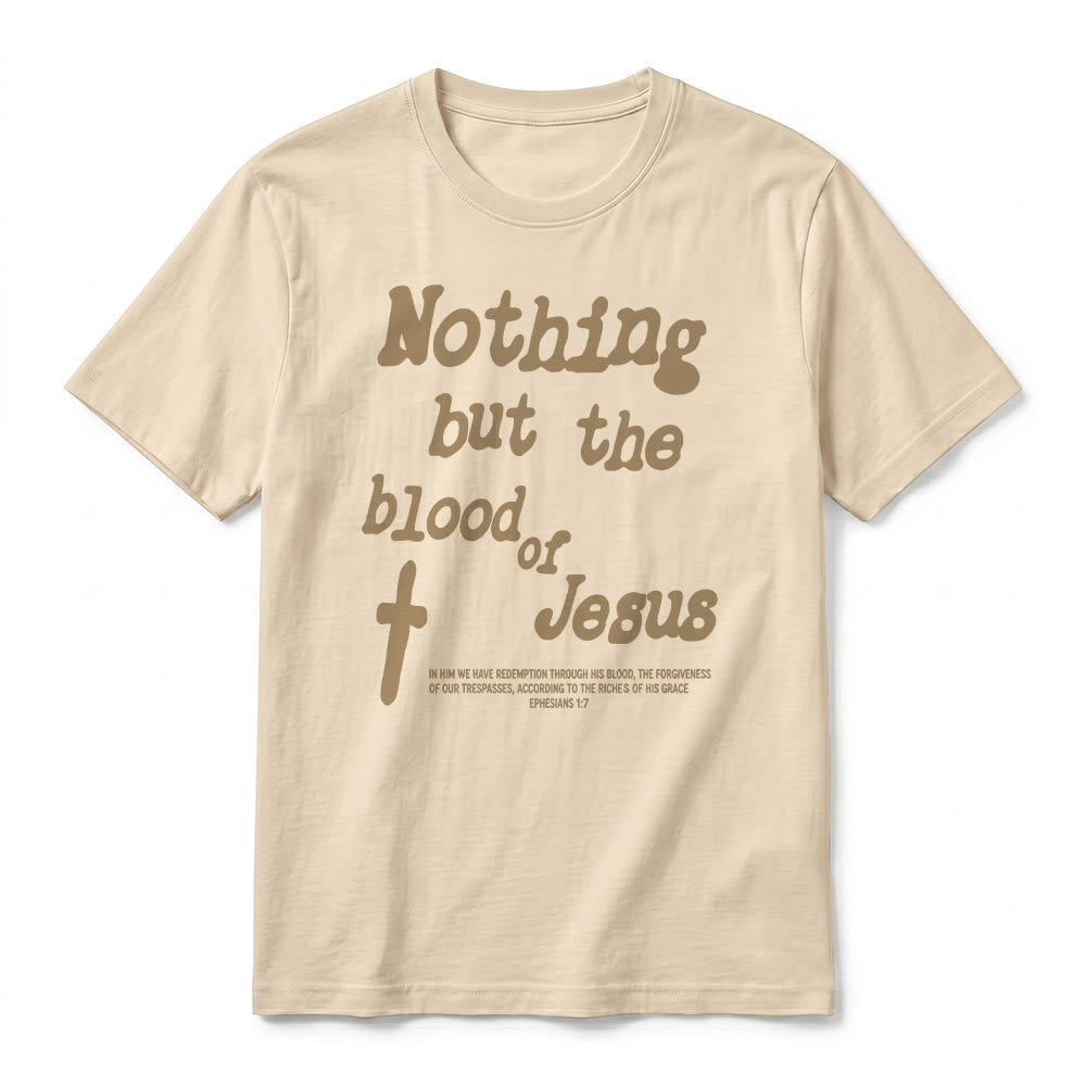 Christianartworkshop T-shirt premium à manches courtes « Rien que le sang de Jésus » - image 8