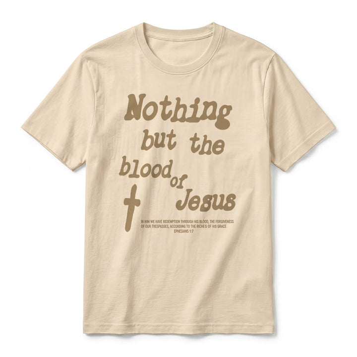 Christianartworkshop T-shirt premium à manches courtes « Rien que le sang de Jésus » - image 8
