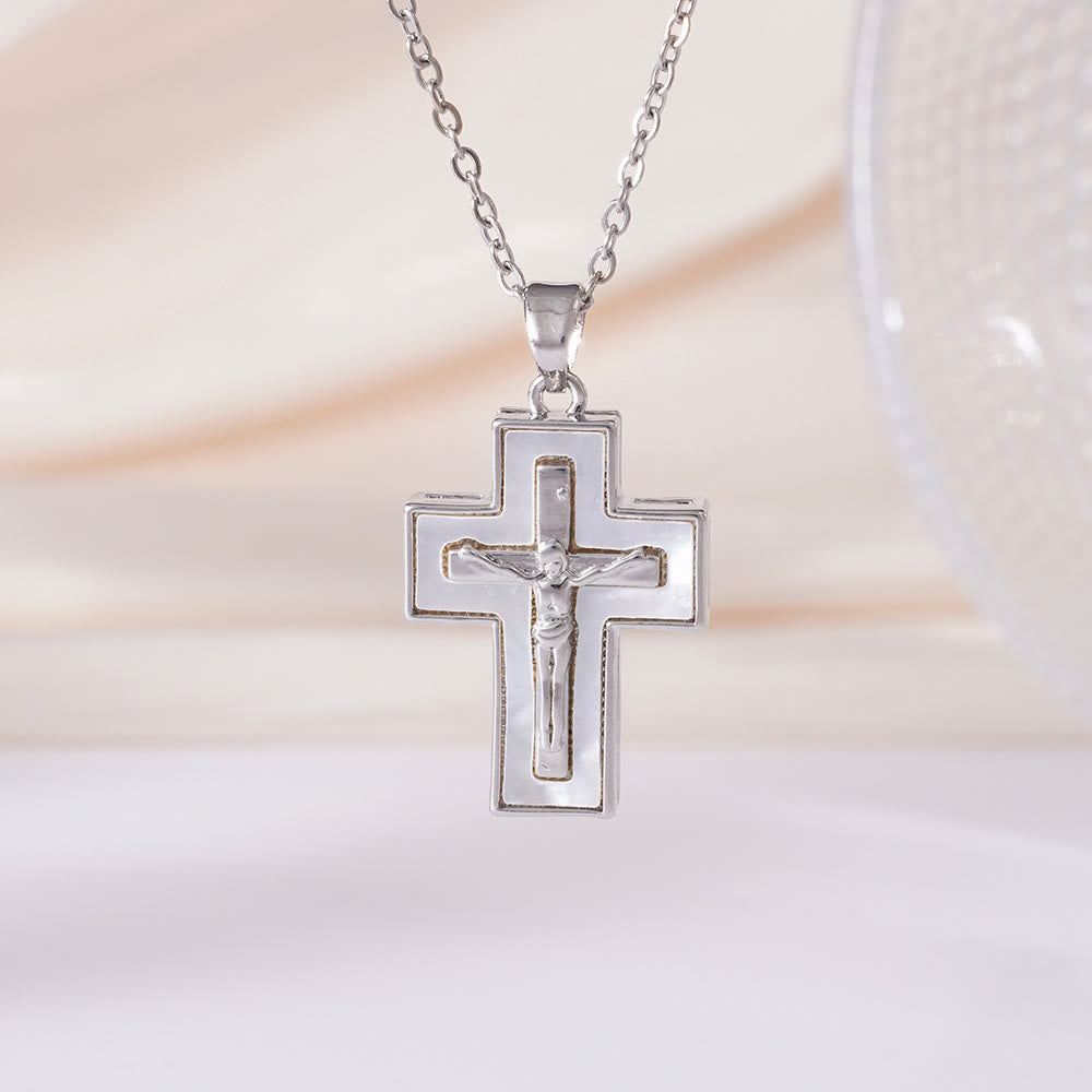 Christianartworkshop Collier pendentif croix crucifix à plusieurs rangs : symbole de rédemption et de grâce éternelle - Argent - image 5