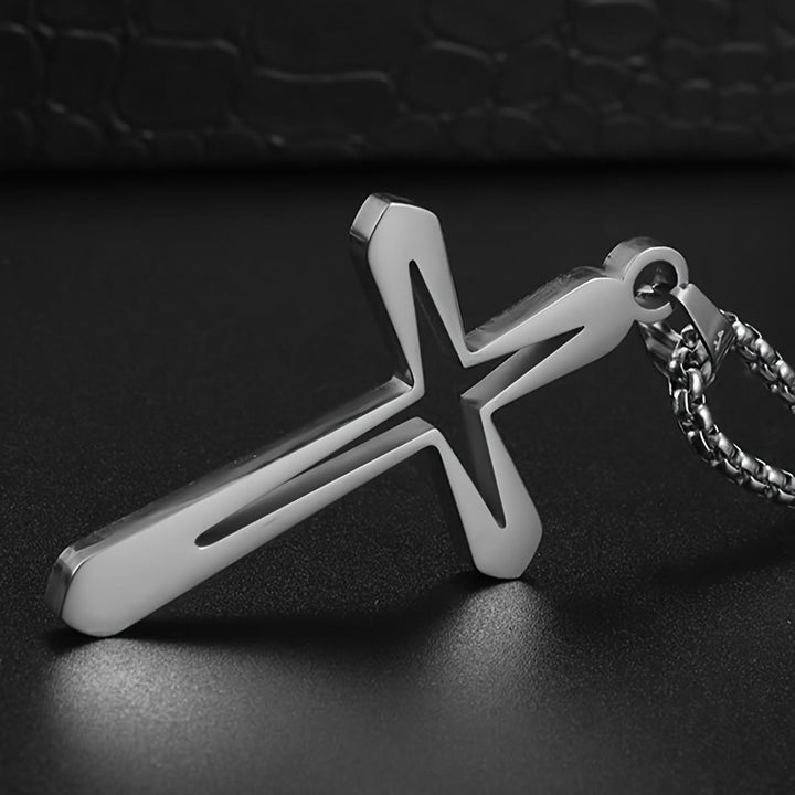 Christianartworkshop Collier pendentif croix aux contours élégants : symbole de grâce inébranlable et de bénédiction céleste - image 6
