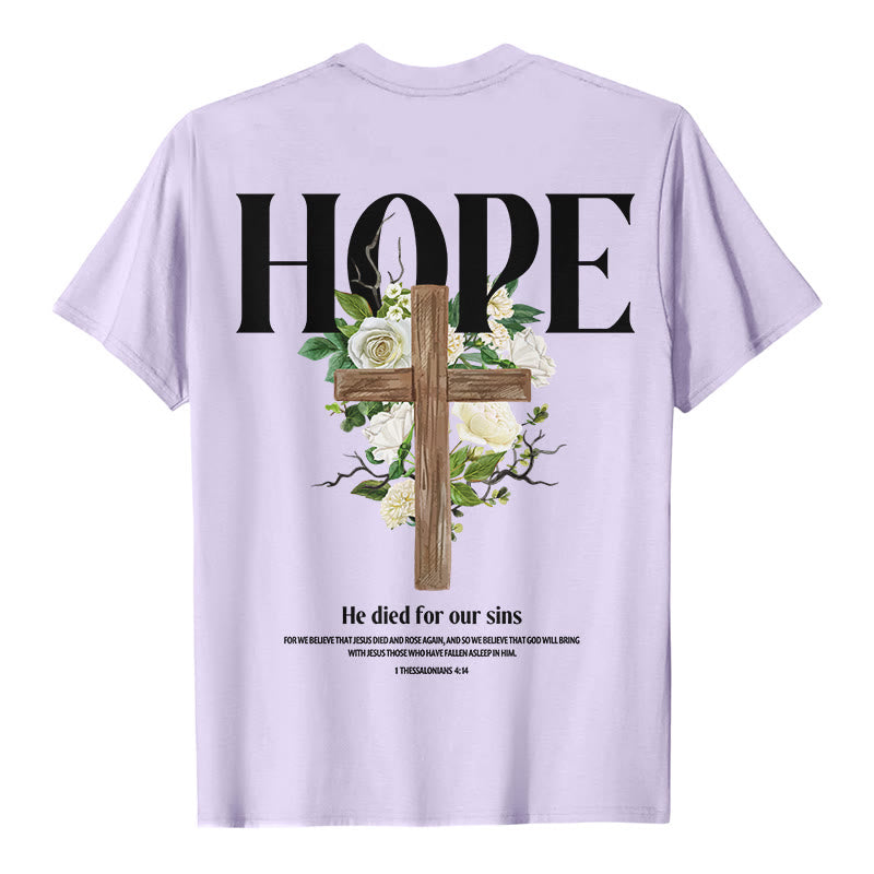 T-shirt imprimé Croix de l'espoir de Christianartworkshop - Violet - 2XL - image 7