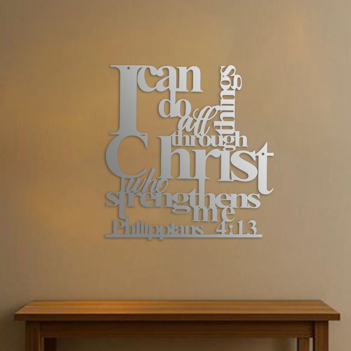 Christianartworkshop Philippiens 4:13 Je peux tout faire Décoration murale en métal : La force du Christ pour vos murs - image 11