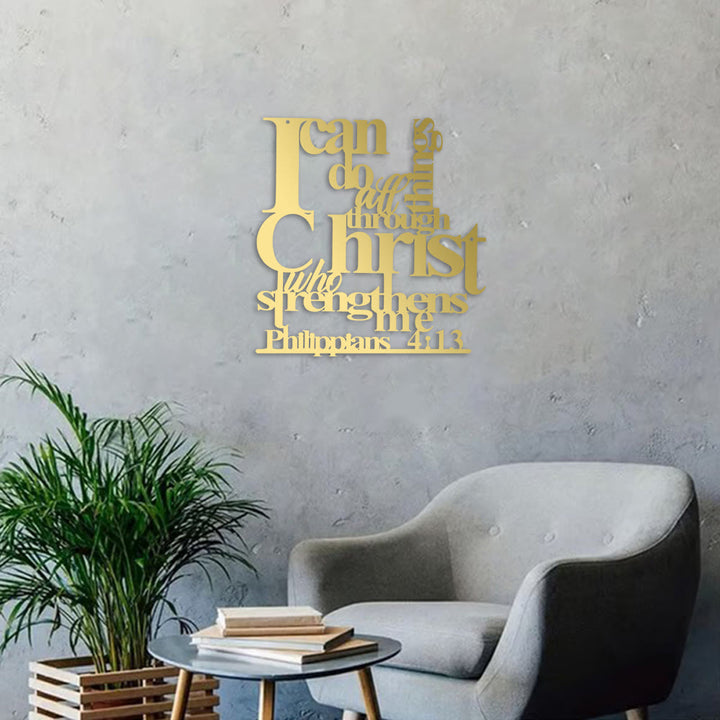 Christianartworkshop Philippiens 4:13 Je peux tout faire Décoration murale en métal : La force du Christ pour vos murs - image 20