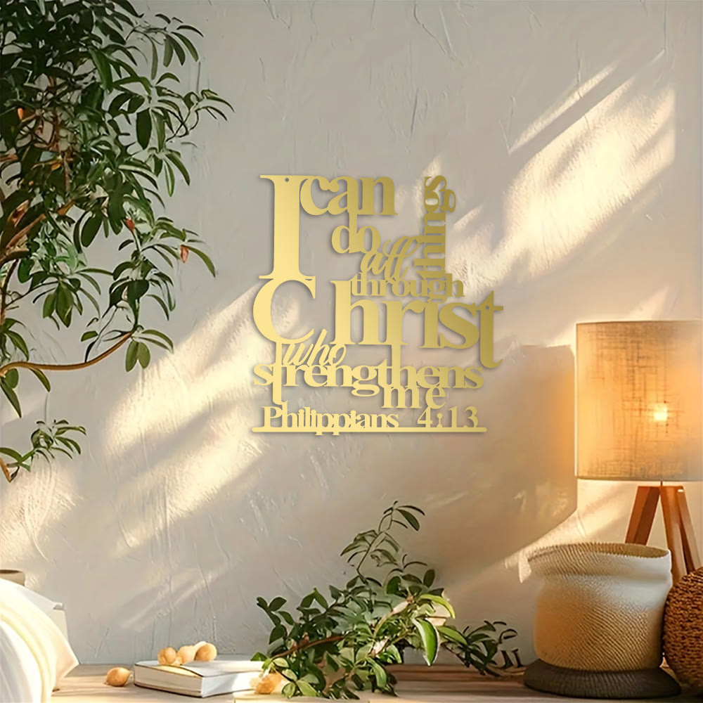 Christianartworkshop Philippiens 4:13 Je peux tout faire Décoration murale en métal : La force du Christ pour vos murs - image 21