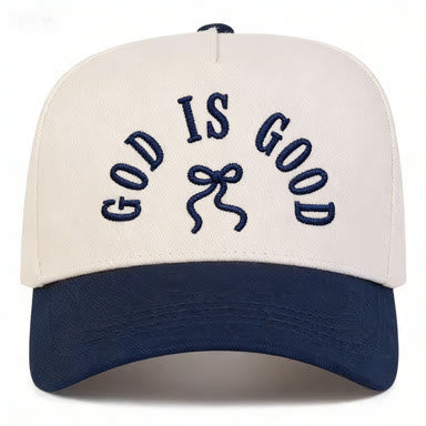 Christianartworkshop Casquette de baseball unisexe à visière incurvée avec broderie « Dieu est bon » et nœud papillon - image 9