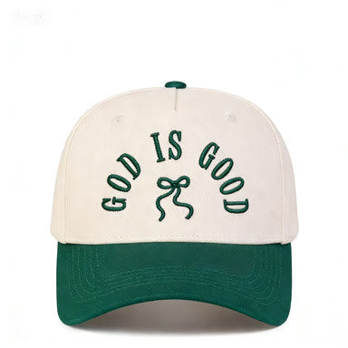 Christianartworkshop Casquette de baseball unisexe à visière incurvée avec broderie « Dieu est bon » et nœud papillon - image 11