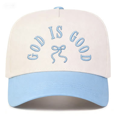 Christianartworkshop Casquette de baseball unisexe à visière incurvée avec broderie « Dieu est bon » et nœud papillon - image 7