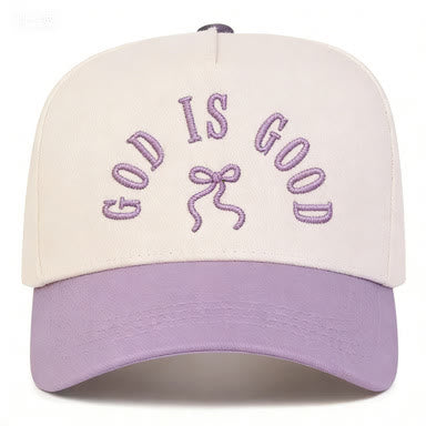 Christianartworkshop Casquette de baseball unisexe à visière incurvée avec broderie « Dieu est bon » et nœud papillon - image 13