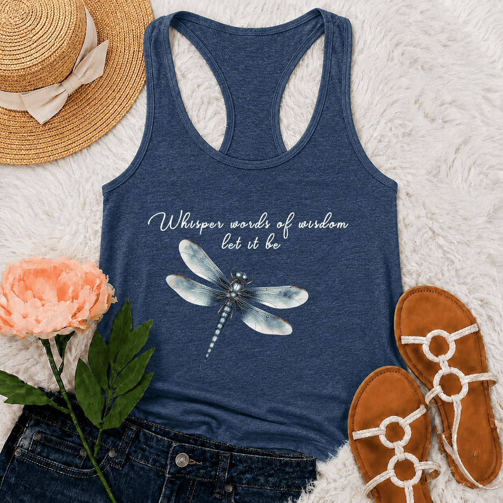 Christianartworkshop Débardeur dos nageur à motif aquarelle libellule Let It Be - Bleu marine - 2XL - image 15