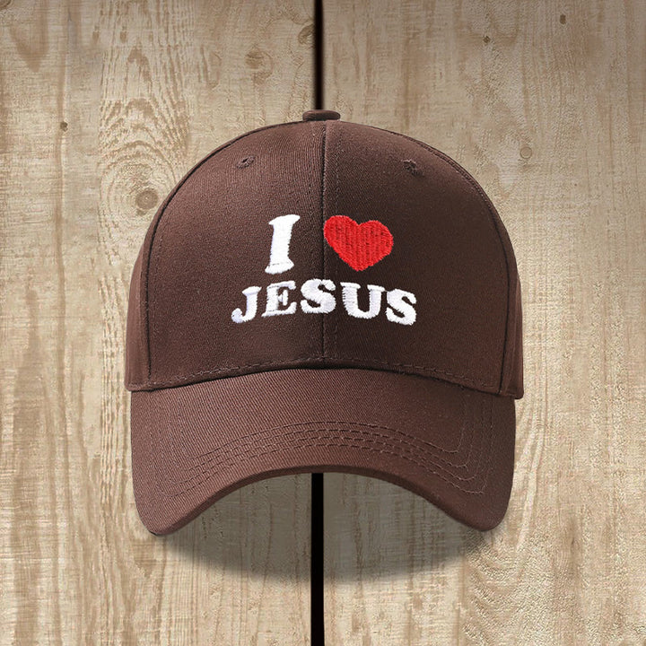 Christianartworkshop Casquette de baseball ajustable brodée « J’aime Jésus » avec un cœur - image 11