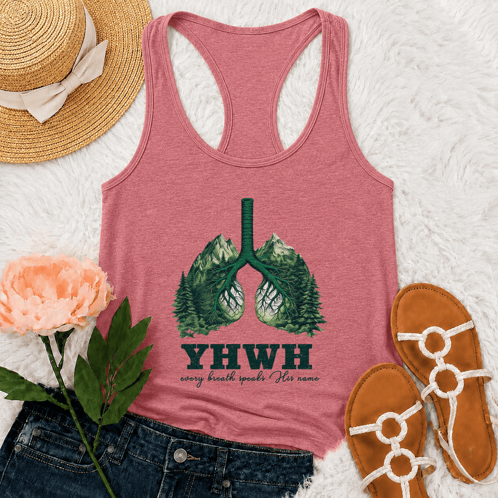 Christianartworkshop Débardeur dos nageur « YHWH Chaque souffle prononce son nom » - Rose - 2XL - image 21