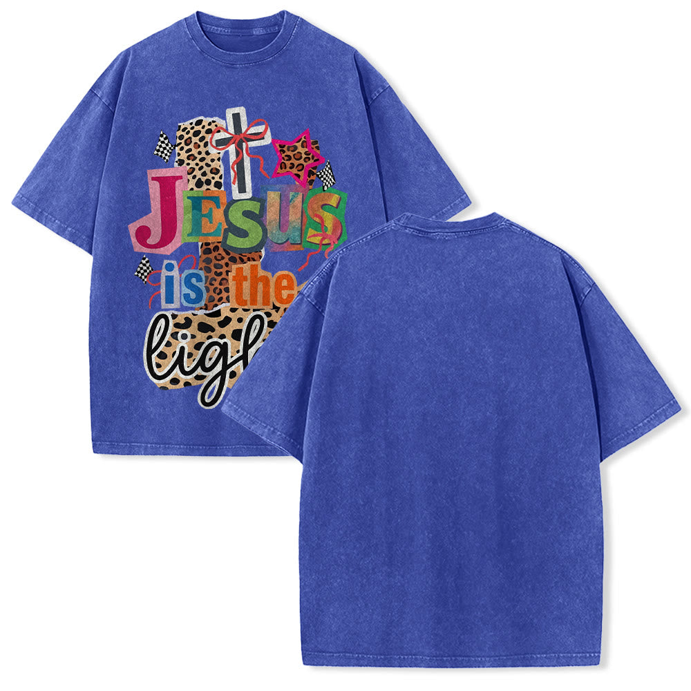Christianartworkshop T-shirt unisexe délavé avec motif léopard, arbalète et étoile - Bleu - 5XL - image 25