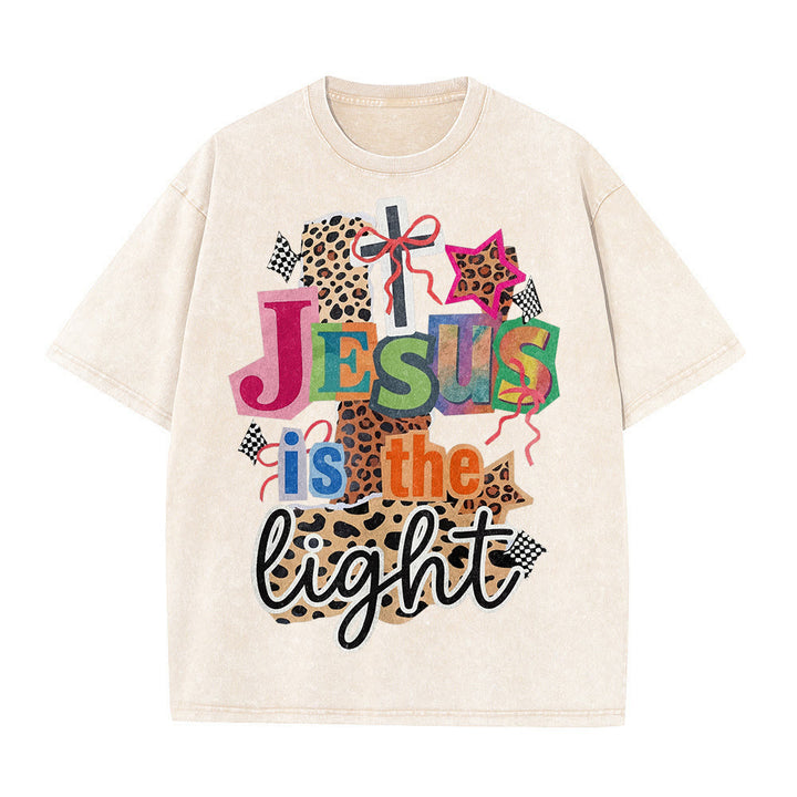 Christianartworkshop T-shirt unisexe délavé avec motif léopard, arbalète et étoile - image 17