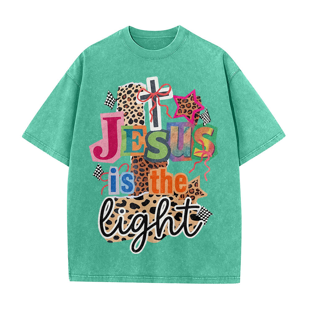 Christianartworkshop T-shirt unisexe délavé avec motif léopard, arbalète et étoile - image 11