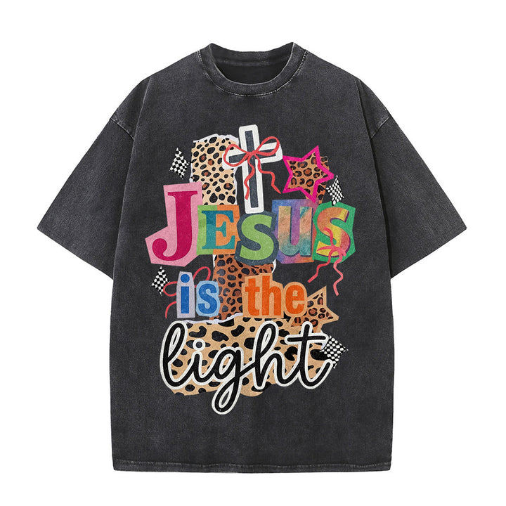 Christianartworkshop T-shirt unisexe délavé avec motif léopard, arbalète et étoile - image 2