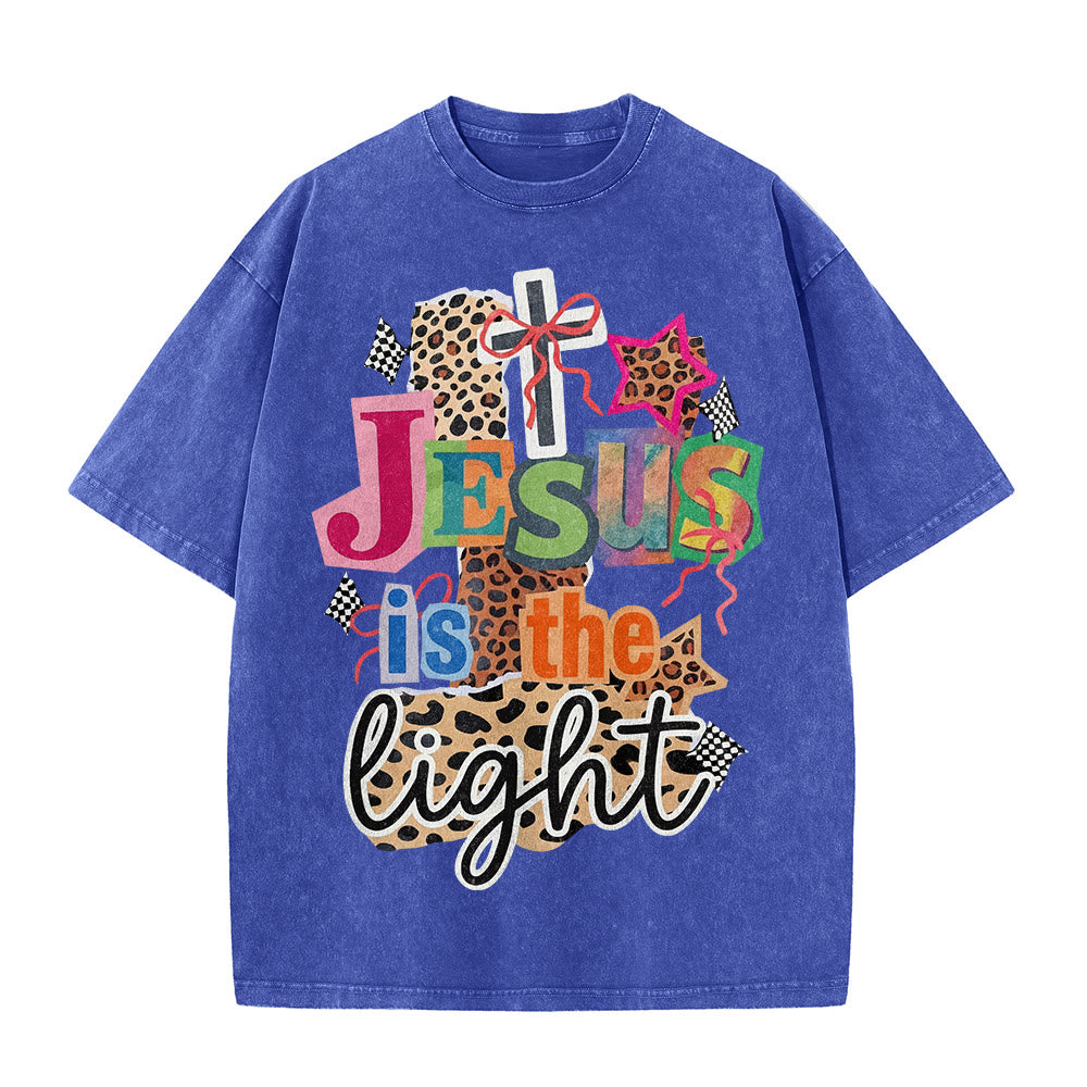 Christianartworkshop T-shirt unisexe délavé avec motif léopard, arbalète et étoile - image 26
