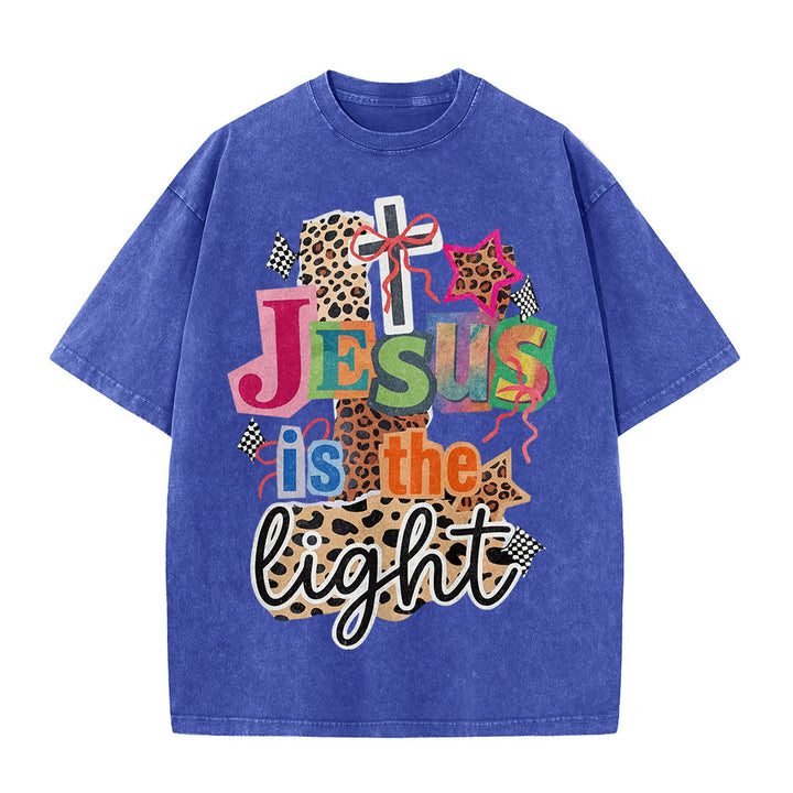 Christianartworkshop T-shirt unisexe délavé avec motif léopard, arbalète et étoile - image 26