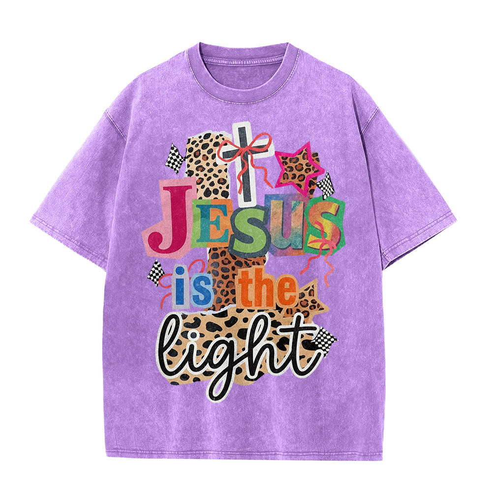 Christianartworkshop T-shirt unisexe délavé avec motif léopard, arbalète et étoile - image 23