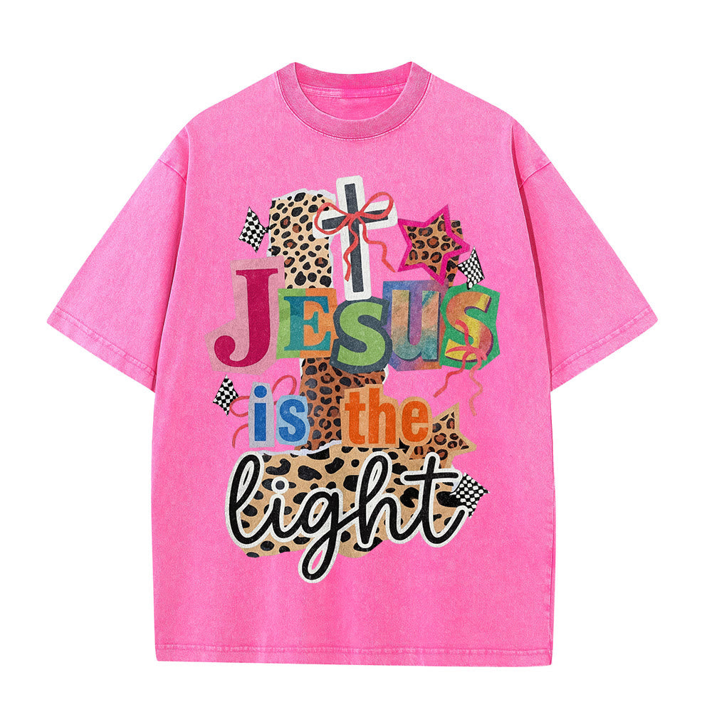 Christianartworkshop T-shirt unisexe délavé avec motif léopard, arbalète et étoile - image 20