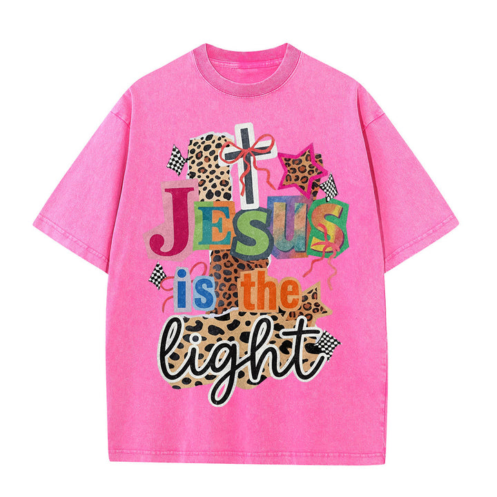 Christianartworkshop T-shirt unisexe délavé avec motif léopard, arbalète et étoile - image 20