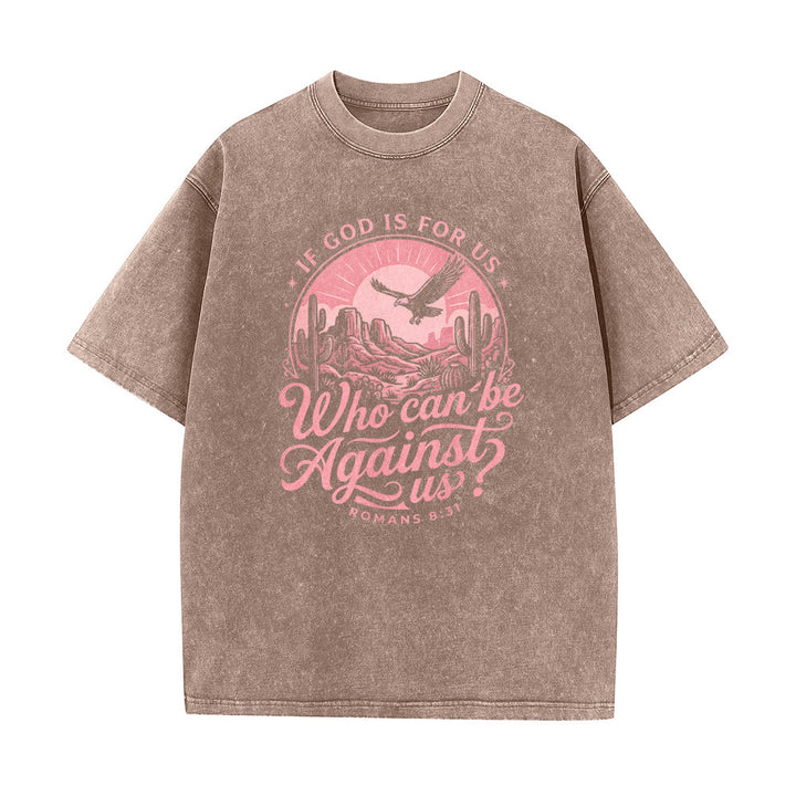 Christianartworkshop T-shirt unisexe délavé « Si Dieu est pour nous » Desert Eagle Cactus Romains 8:31 Western Faith - image 14
