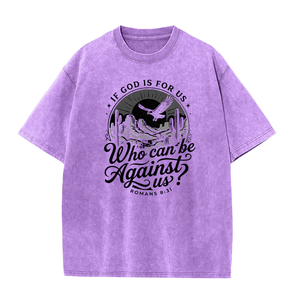 Christianartworkshop T-shirt unisexe délavé « Si Dieu est pour nous » Desert Eagle Cactus Romains 8:31 Western Faith - image 23