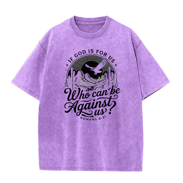 Christianartworkshop T-shirt unisexe délavé « Si Dieu est pour nous » Desert Eagle Cactus Romains 8:31 Western Faith - image 23