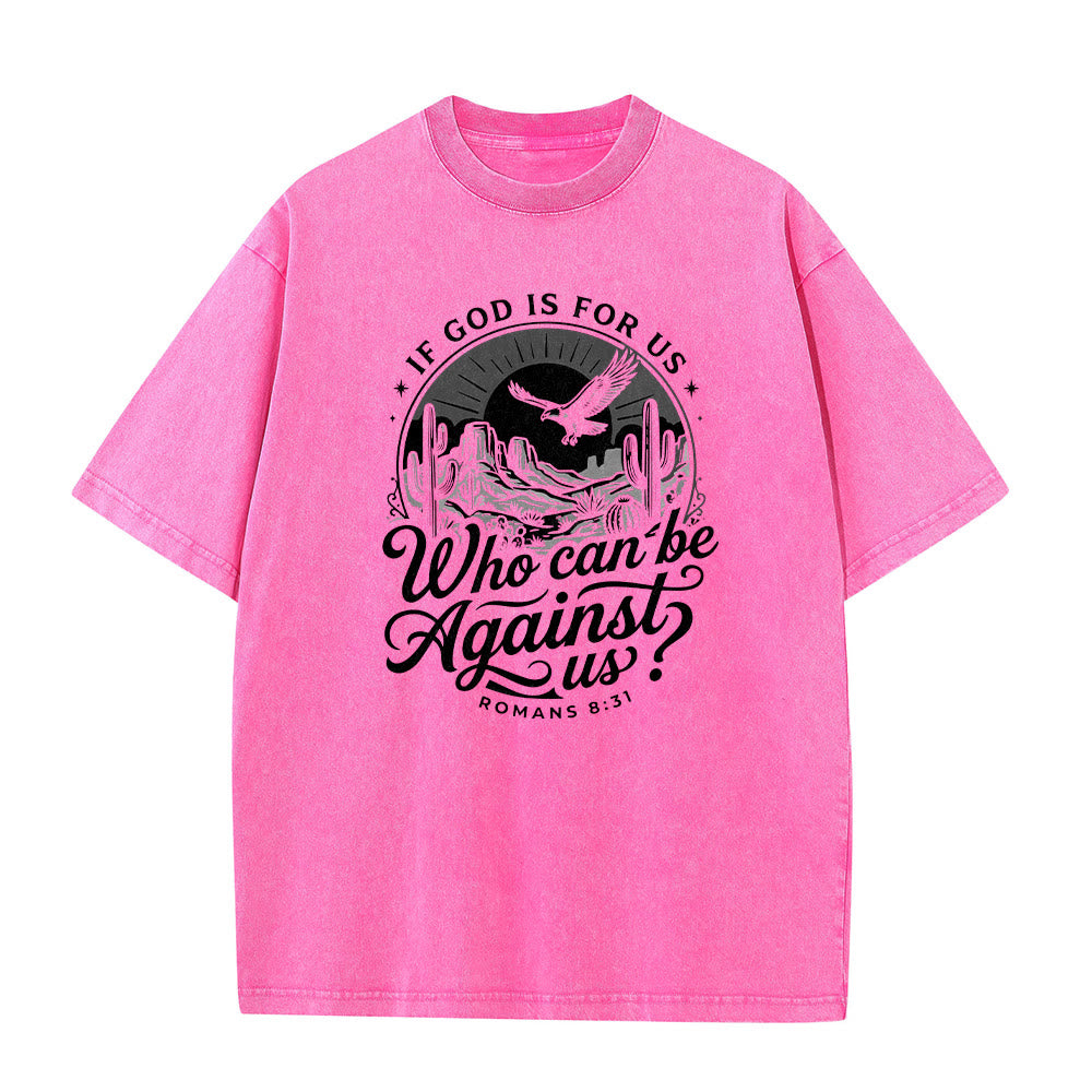 Christianartworkshop T-shirt unisexe délavé « Si Dieu est pour nous » Desert Eagle Cactus Romains 8:31 Western Faith - image 20