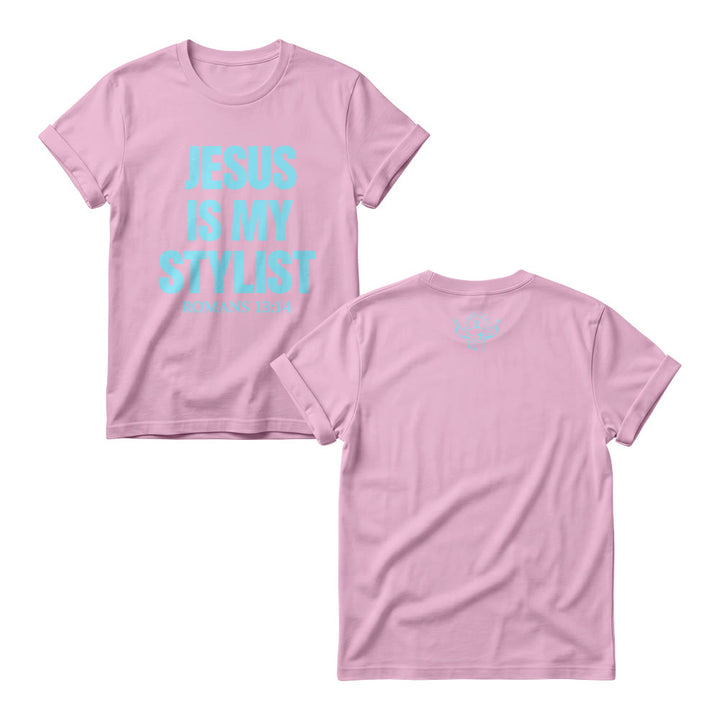 Christianartworkshop Pulls ras du cou pour femmes avec imprimé humoristique en dégradé de texte sur le devant - Rose - 4XL - image 5