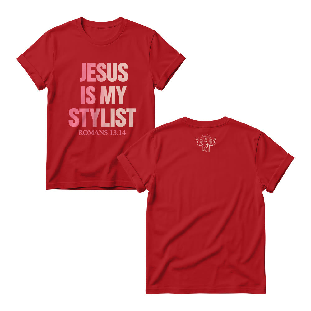 Christianartworkshop Pulls ras du cou pour femmes avec imprimé humoristique en dégradé de texte sur le devant - Rouge - 4XL - image 8