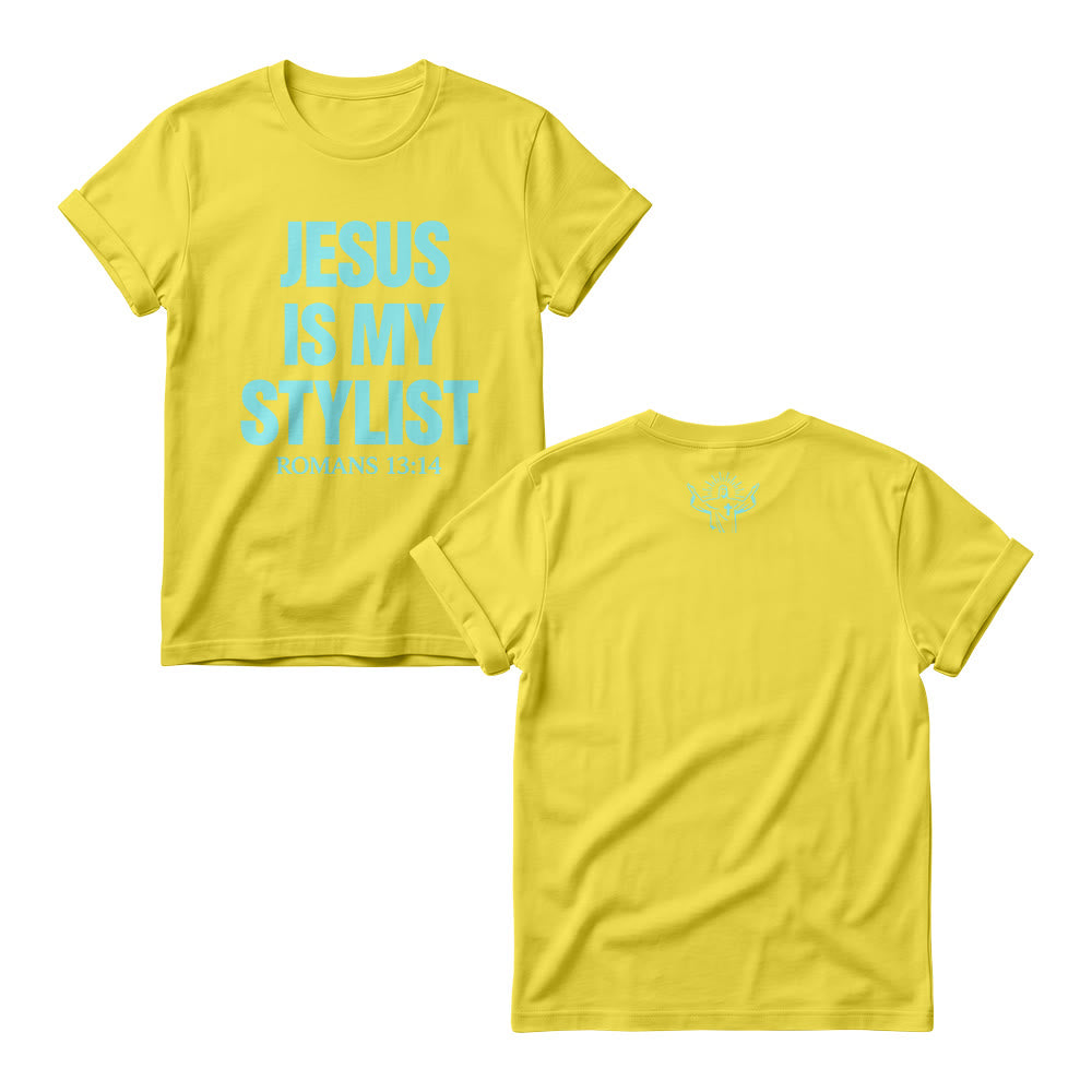 Christianartworkshop Pulls ras du cou pour femmes avec imprimé humoristique en dégradé de texte sur le devant - Jaune - 4XL - image 3