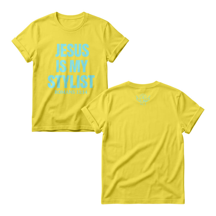 Christianartworkshop Pulls ras du cou pour femmes avec imprimé humoristique en dégradé de texte sur le devant - Jaune - 4XL - image 3