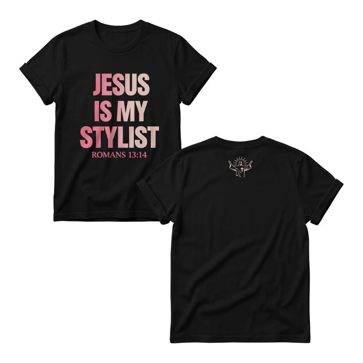 Christianartworkshop Pulls ras du cou pour femmes avec imprimé humoristique en dégradé de texte sur le devant - Noir - 4XL - image 1