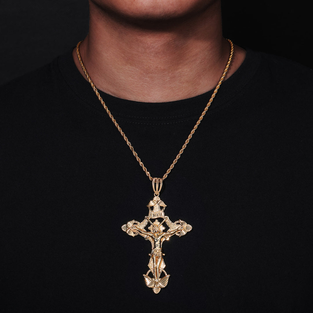 Christianartworkshop Collier en corde avec crucifix ailé finement sculpté : symbole gracieux de la douce miséricorde céleste - image 2