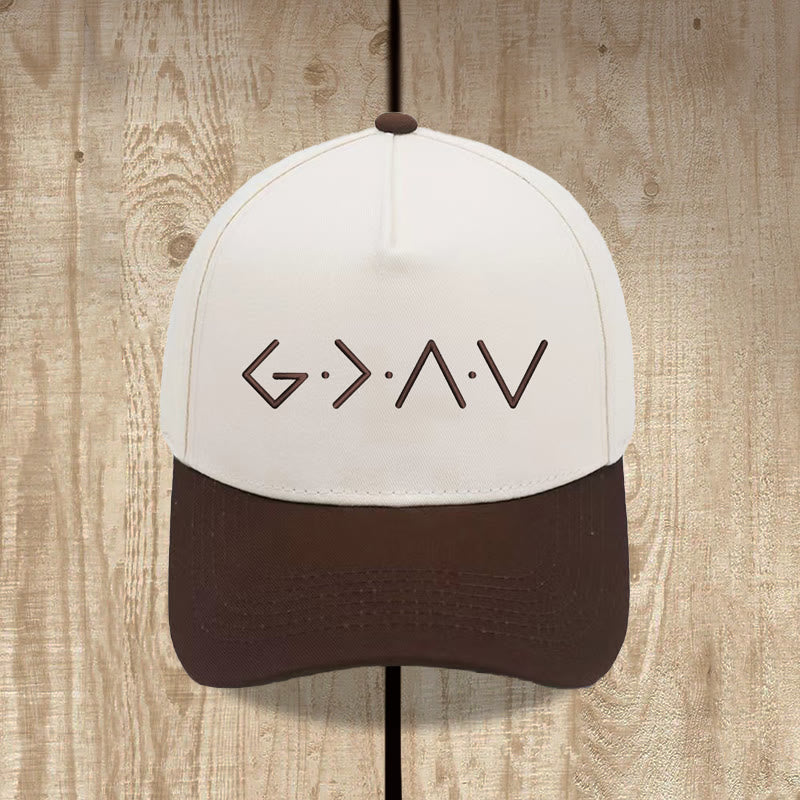 Christianartworkshop Casquette de baseball brodée sur le devant avec un symbole géométrique à lignes fines - Café - image 10