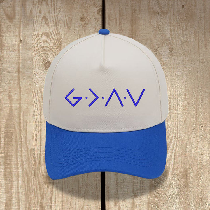 Christianartworkshop Casquette de baseball brodée sur le devant avec un symbole géométrique à lignes fines - Bleu royal - image 7