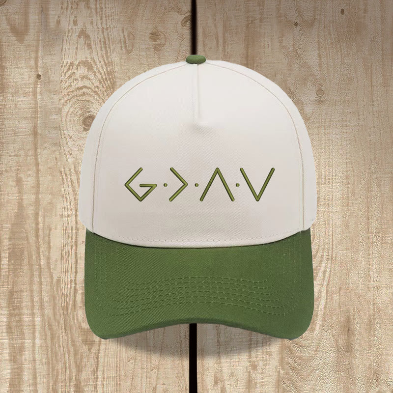 Christianartworkshop Casquette de baseball brodée sur le devant avec un symbole géométrique à lignes fines - Vert armée - image 12