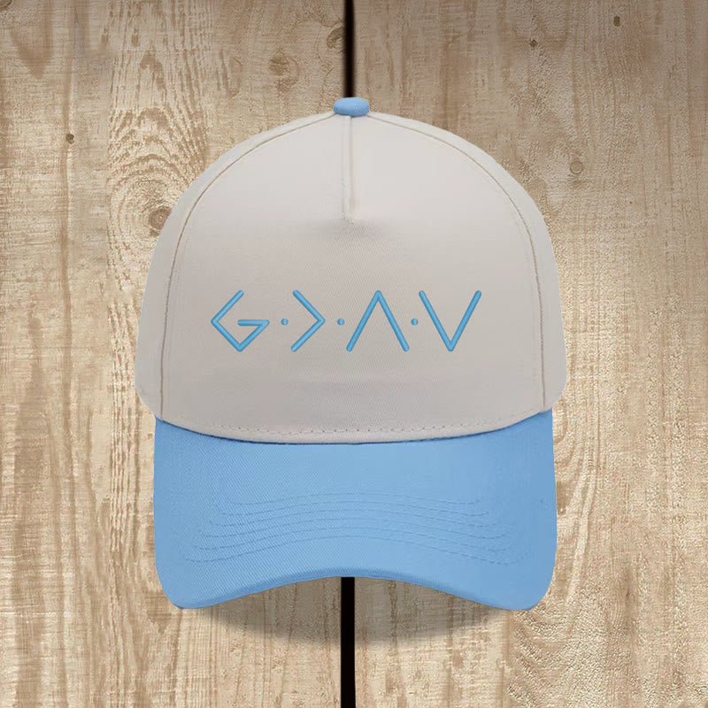 Christianartworkshop Casquette de baseball brodée sur le devant avec un symbole géométrique à lignes fines - Bleu ciel - image 13