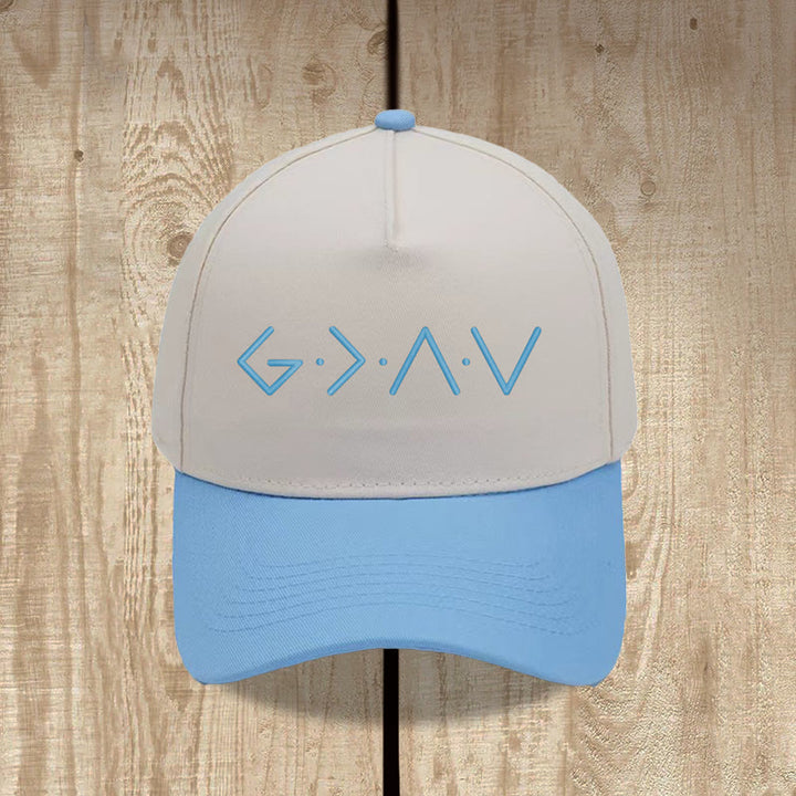 Christianartworkshop Casquette de baseball brodée sur le devant avec un symbole géométrique à lignes fines - Bleu ciel - image 13