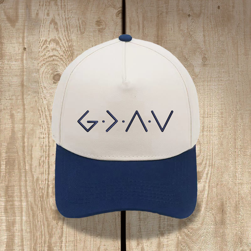 Christianartworkshop Casquette de baseball brodée sur le devant avec un symbole géométrique à lignes fines - Bleu marine - image 8