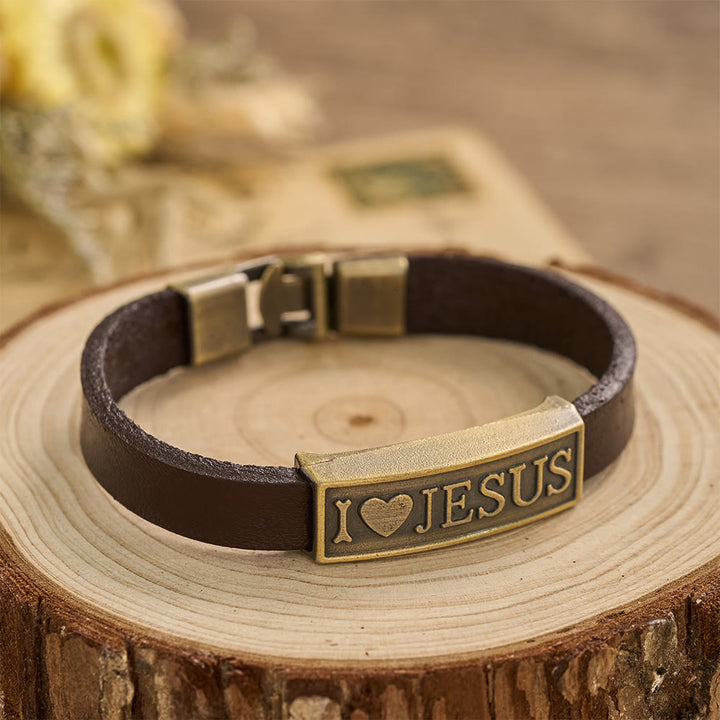 Christianartworkshop Bracelet classique dévotionnel en forme de cœur avec lettre de Jésus : emblème personnalisé de la tendresse divine éternelle - image 4
