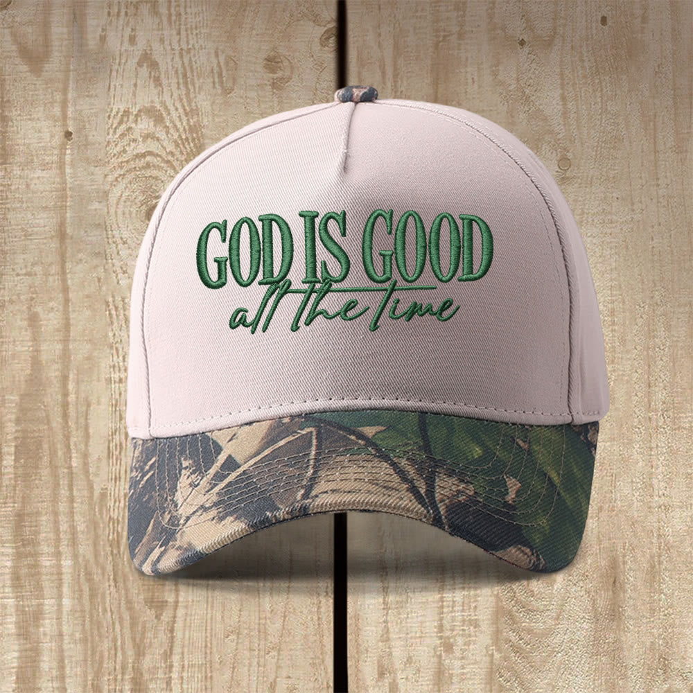 Christianartworkshop Casquette de baseball décontractée brodée « Dieu est bon en tout temps » - camouflage - image 7