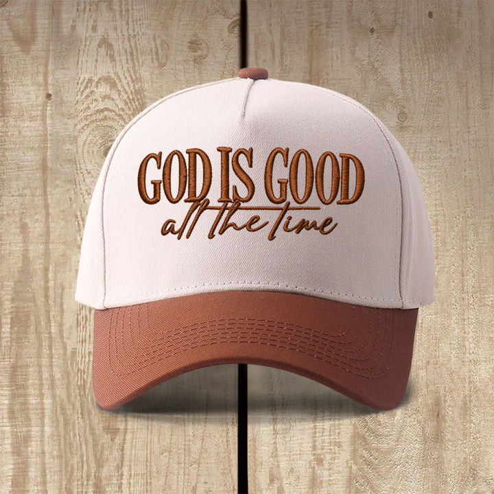 Christianartworkshop Casquette de baseball décontractée brodée « Dieu est bon en tout temps » - Café - image 10