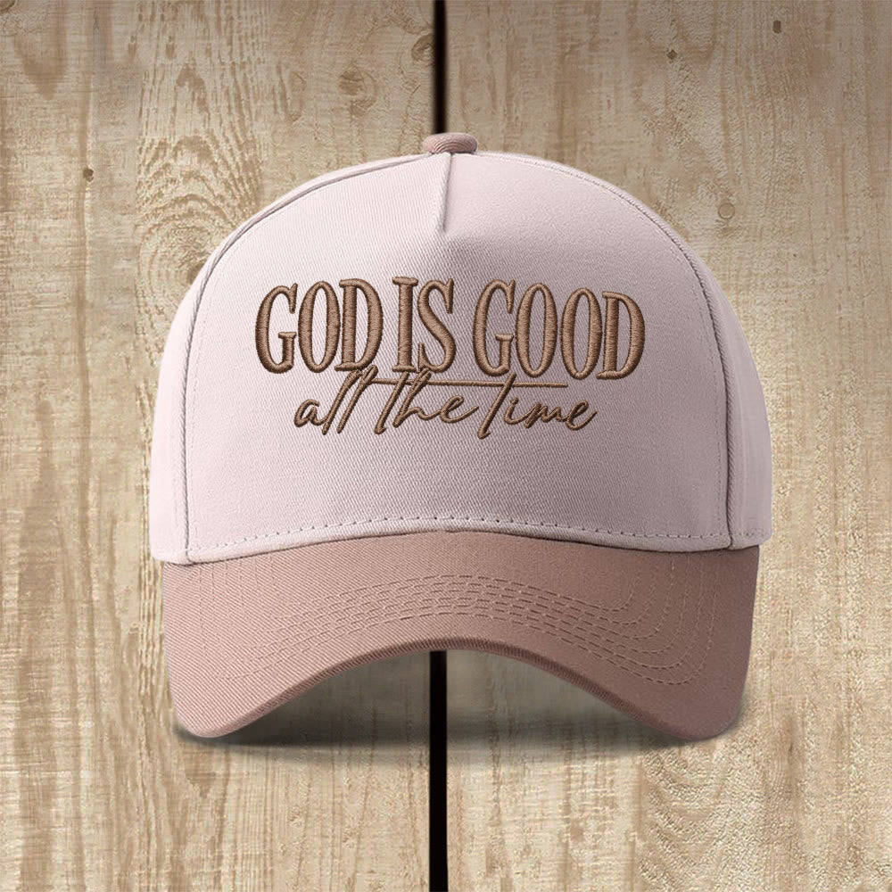 Christianartworkshop Casquette de baseball décontractée brodée « Dieu est bon en tout temps » - Kaki - image 11