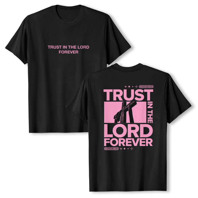 T-shirt Christianartworkshop « Ayez confiance en le Seigneur pour toujours » - Noir - 2XL - image 0